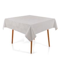 Toalha de Mesa Karsten Quadrada 8 Lugares Sempre Limpa Lótus Branco Toalha de Mesa Karsten Quadrada 8 Lugares Sempre Limpa Lótus Branco