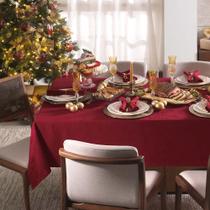 Toalha de Mesa Karsten Retangular 6 Lugares Celebra Verissimo Vermelho