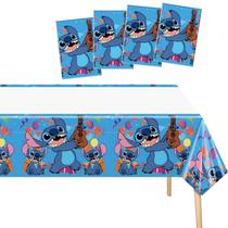 Toalha de mesa KULINAN Stitch para festa de aniversário de plástico 108 x 180 cm