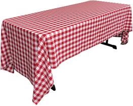 Toalha de mesa LA Linen Checkered 152x305cm Vermelha Toalha de mesa LA Linen Checkered 152x305cm Vermelha