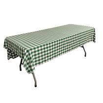 Toalha de mesa LA Linen Gingham quadriculada 152x259cm verde Toalha de mesa LA Linen Gingham quadriculada 152x259cm verde