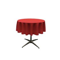 Toalha de mesa LA Linen Poliéster Popeline Lavável Redonda 130 cm Vermelha Toalha de mesa LA Linen Poliéster Popeline Lavável Redonda 130 cm Vermelha