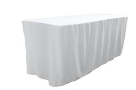 Toalha de mesa LA Linen Poliéster Poplin ajustada 183x76x76cm branca Toalha de mesa LA Linen Poliéster Poplin ajustada 183x76x76cm branca