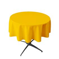 Toalha de mesa LA Linen Poliéster Poplin Lavável Redonda 148cm Toalha de mesa LA Linen Poliéster Poplin Lavável Redonda 148cm