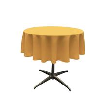Toalha de mesa LA Linen Poliéster Poplin redonda 130cm dourada Toalha de mesa LA Linen Poliéster Poplin redonda 130cm dourada