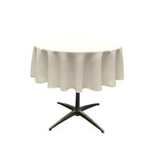 Toalha de mesa LA Linen Poliéster Poplin Redonda 130cm Marfim Toalha de mesa LA Linen Poliéster Poplin Redonda 130cm Marfim