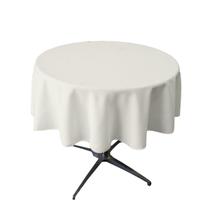 Toalha de mesa LA Linen Poliéster Poplin redonda 148cm branca Toalha de mesa LA Linen Poliéster Poplin redonda 148cm branca