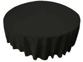 Toalha de mesa LA Linen Poliéster Poplin redonda 183 cm preta Toalha de mesa LA Linen Poliéster Poplin redonda 183 cm preta