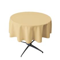 Toalha de mesa LA Linen Poliéster Poplin redonda 58cm cáqui Toalha de mesa LA Linen Poliéster Poplin redonda 58cm cáqui