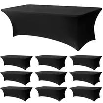 Toalha de Mesa Lemict Kit com 10 Unidades 244 x 76 cm Preta em Spandex Toalha de Mesa Lemict Kit com 10 Unidades 244 x 76 cm Preta em Spandex