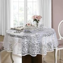 Toalha de Mesa Lepper Crochê Rosas Redonda 160 cm Branca Toalha de Mesa Lepper Crochê Rosas Redonda 160 cm Branca