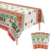 Toalha de mesa Lianxuia, 3 peças de suéter feio, 130 x 220 cm, Natal