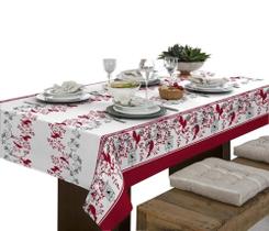Toalha De Mesa Linhão 4 Lugares Quadrada Pássaros