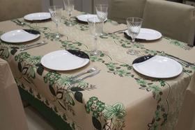 Toalha de Mesa Linhão Rústico 8 Lugares 2,50 x 1,45 - Várias Estampas