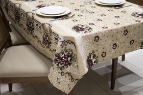 Toalha de Mesa Linhão Rústico 8 Lugares 2,50 x 1,45 - Várias Estampas