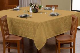 Toalha de Mesa Lisa Jacquard Adamascado Luxo 2,50mx1,40m (8 lugares)