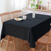 Toalha de Mesa Lisa Preto Quadrada 4 Lugares