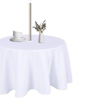 Toalha de mesa LUSHVIDA 60" redonda impermeável com zíper branco Toalha de mesa LUSHVIDA 60" redonda impermeável com zíper branco