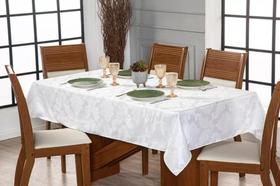 Toalha De Mesa Luxo 6 Lugares Jacquard Original Tecido Grosso