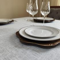 Toalha de Mesa Luxo para Jantar Linho 6 e 8 Lugares