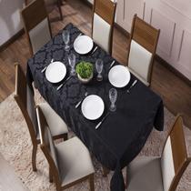 Toalha de Mesa Luxo Tecido Jacquard 06 Lugares 1,35x2,20 Retangular