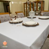Toalha de Mesa Maquinetado 8 Lugares 140X240 cm Cor:Prata