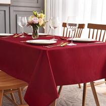 Toalha de mesa maxmill Jacquard Swirl Pattern 132 x 178 cm vermelha