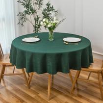 Toalha de mesa Maxmill Round Swirl Design impermeável 178 cm verde