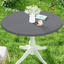 Toalha de mesa Moosfor Round Spandex impermeável para 45-56 mesas