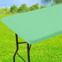 Toalha de mesa Moosfor Spandex, retângulo de 8 pés, verde brilhante