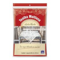 Toalha De Mesa Multiuso Linha Renda 100% Poliéster 60x60cm