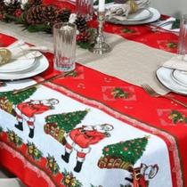 Toalha De Mesa Natal 08 Lugares Retangular Posta