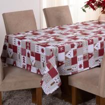 Toalha de Mesa Natal 4 Lugares 145x140cm para Mesa Posta Natalina