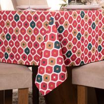 Toalha de Mesa Natal 4 Lugares 145x140cm para Mesa Posta Natalina