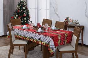 Toalha de mesa natal 4 lugares 1,4m x 1,5m Retangular Oxford