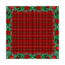 Toalha de Mesa Natal Decoração Sala Quadrada Microfibra 1,45m x 1,45m