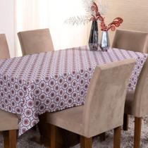 Toalha De Mesa Natal Estampa Digital 2,00m X 1,40m Para 6 Lugares Tecido Oxford - Modelo 5 - 100% Poliéster