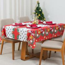 Toalha De Mesa Natal Estampada Para 8 Lugares Tecido Oxford Toalha Mesa Natalina