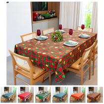 Toalha de Mesa Natal Estampada Quadrada 4 Cadeiras