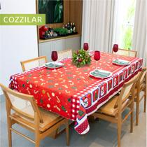 Toalha de Mesa Natal Estampada Retangular 6 Cadeiras