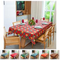 Toalha de Mesa Natal Estampada Retangular 6 Cadeiras