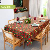 Toalha de Mesa Natal Estampada Retangular 6 Cadeiras