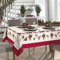 Toalha de Mesa Natal Retangular Estampada Athenas 6 Lugares - Dohler - Döhler Toalha de Mesa Natal Retangular Estampada Athenas 6 Lugares - Dohler - Döhler