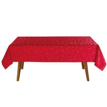 Toalha de Mesa Natal Vermelha Jacquard 1,40x2,10m Requinte II Dohler