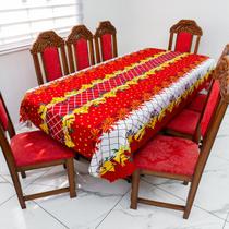 Toalha de Mesa Natalina 4 Lugares 1,50m x 1,40m Oxford Estampado Toalha de Mesa Natalina 4 Lugares 1,50m x 1,40m Oxford Estampado