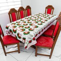 Toalha de Mesa Natalina 8 Lugares 2,50m x 1,40m Oxford Liso/Estampado