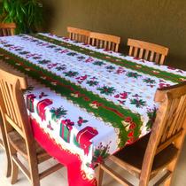 Toalha de Mesa Natalina Decoração Natal Retangular 2,00m x 1,50m 6 lugares - ChicCasaEnxovais