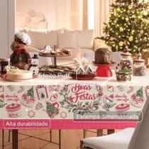 Toalha de Mesa Natalina Retangular 8 Lugares 1,40x2,50m Enfeites Natal Karsten
