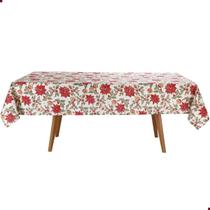 Toalha de Mesa Natalina Retangular 8 Lugares 1,60 x 2,40 Dohler Celebra Natal Vermelha Verde Brilho Toalha de Mesa Natalina Retangular 8 Lugares 1,60 x 2,40 Dohler Celebra Natal Vermelha Verde Brilho