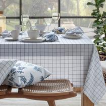Toalha de Mesa Naturalle Limpeza Prática 1,60x2,20m Grid Marinho Toalha de Mesa Naturalle Limpeza Prática 1,60x2,20m Grid Marinho